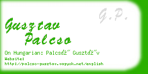 gusztav palcso business card